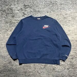 Nike X Supreme Crewneck Sweatshirt FW 18 Size Medium Navy Blue